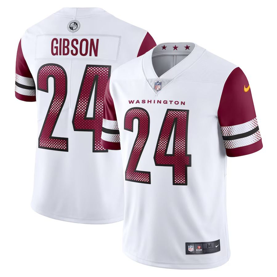 Men Washington Commanders 24 Antonio Gibson Nike White Vapor Limited NFL Jersey